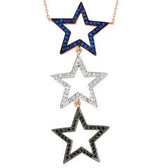 Pırlanta Safirli Sidera Kolye | Glamour By Miracles