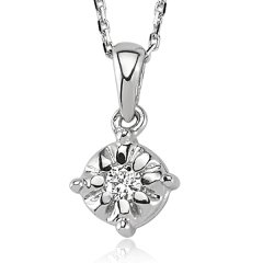 Pırlanta Tektaş Kolye | 0,05 CT