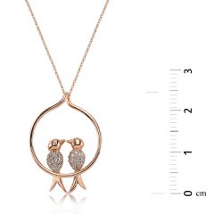 Pırlanta Kuş Kolye