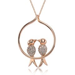 Pırlanta Kuş Kolye