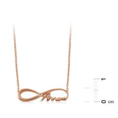 Pırlanta Sonsuzluk Annem Kolye - 8 K Altın