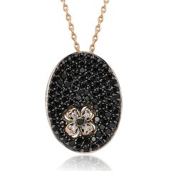 Pırlanta Siyah Safirli Kolye