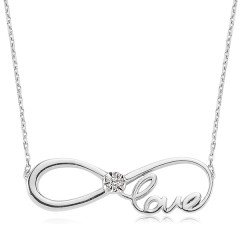 Pırlanta Love Sonsuzluk Kolye - 14 K Altın