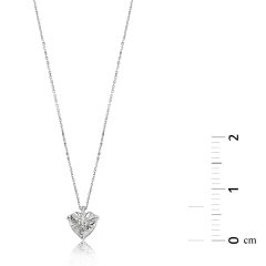 Pırlanta Kalp Tektaş Kolye
