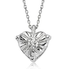 Pırlanta Kalp Tektaş Kolye