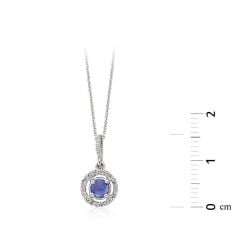 Pırlanta Safirli Kolye