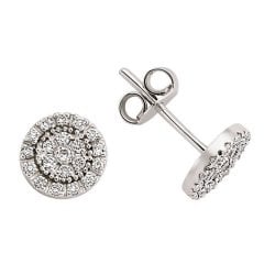 Pırlanta Tektaş Görünümlü Küpe