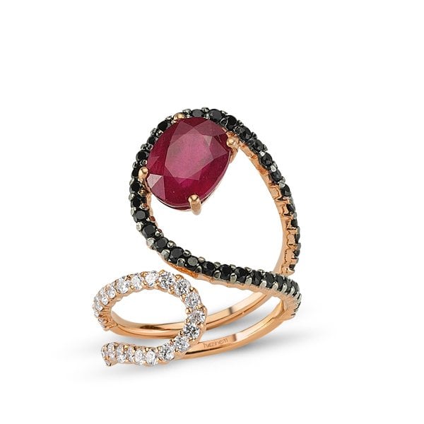 Pırlanta Yakutlu Yüzük