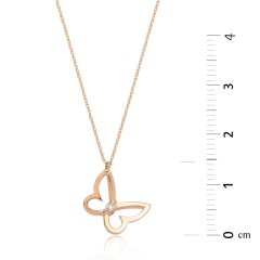 Pırlanta Kelebek Kolye