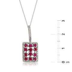 Pırlanta Yakutlu Kolye