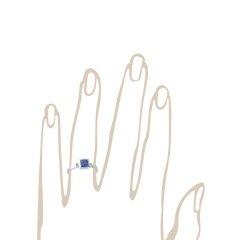 Pırlanta Safirli Yüzük