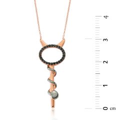 Siyah Safirli Anahtar Kolye