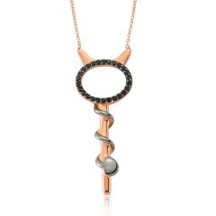 Siyah Safirli Anahtar Kolye