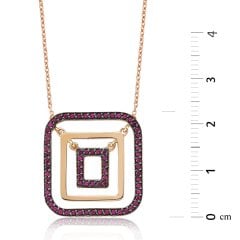 Yakutlu Square Kolye