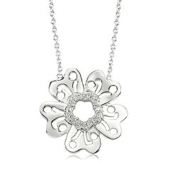 Pırlanta Çiçek Kolye