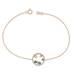 Mavi ve Sarı Pırlanta Bileklik