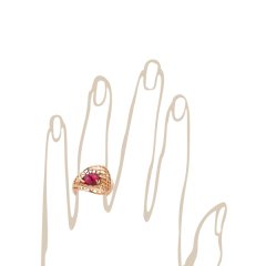 Altın Yakutlu Yüzük