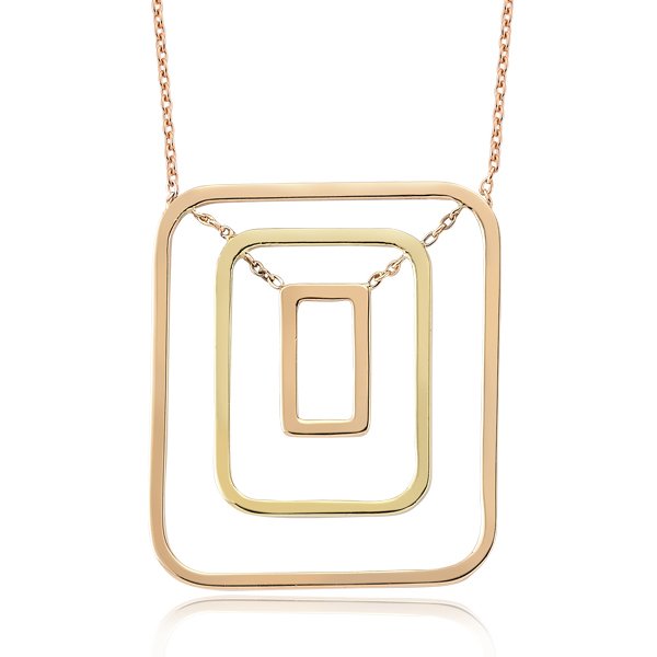 Altın Rectangle Kolye