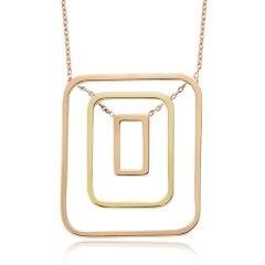 Altın Rectangle Kolye