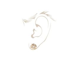 Pırlanta Çiçek Küpe