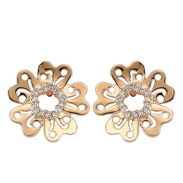 Pırlanta Çiçek Küpe