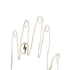 Siyah Safirli Şimşek Yüzük