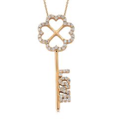 Pırlanta Love Anahtar Kolye