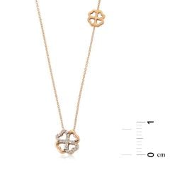 Pırlanta Yonca Kolye