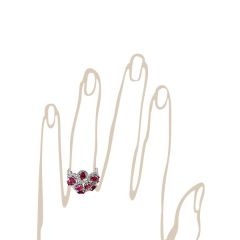 Pırlanta Yakutlu Yüzük