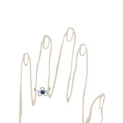 Pırlanta Safirli Yüzük