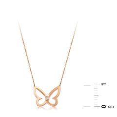 Pırlanta Kelebek Kolye