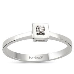 Pırlanta Tektaş Yüzük | 0,04 CT