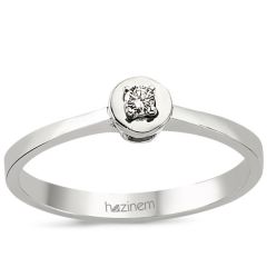 Pırlanta Tektaş Yüzük | 0,04 CT