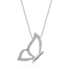 Pırlanta Kelebek Kolye