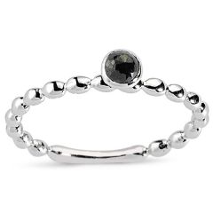 Tektaş Yüzük | 0,23 CT Siyah Elmas