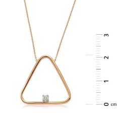 Pırlanta Üçgen Kolye