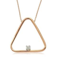 Pırlanta Üçgen Kolye