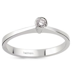 Tektaş Yüzük | 0,12 CT Pırlanta