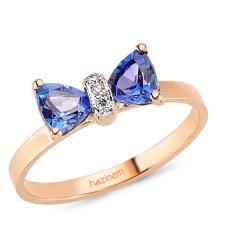 Pırlanta Safirli Bluecharm Yüzük